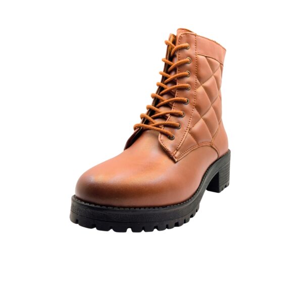 Art.no-MS-05 Ankle Side Zip & Lace Up High Top Block Heeled Boots - Image 3