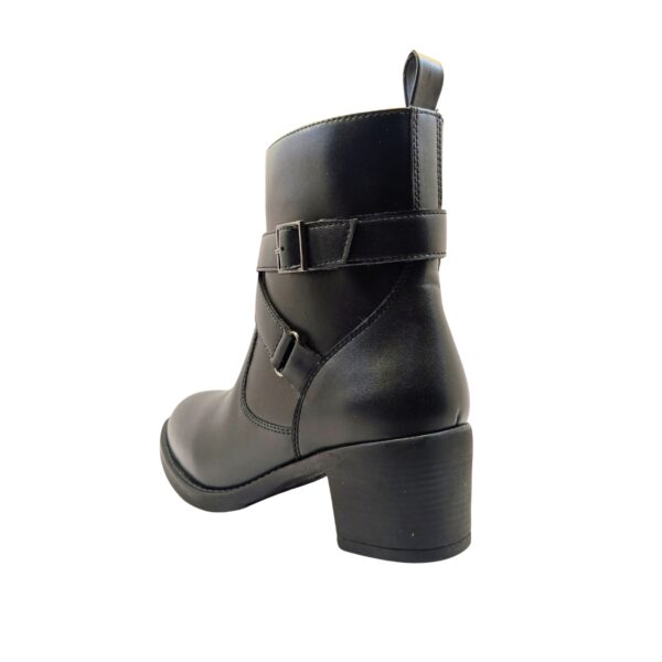 Art.no-MS-212 Strap Ankle Side Zip High Top Block Heeled Boots - Image 4