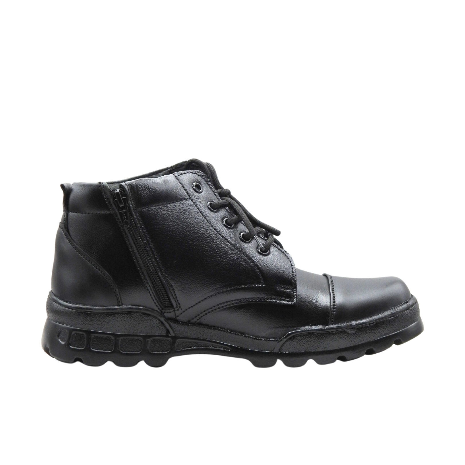 TI- Side Zip Ankle Leather Boots for ARMY/CRPF/POLICE/NCC