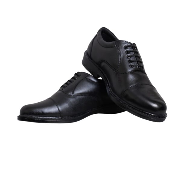 TI- Men's & Women's Black Genuine Leather OXFORD SHOES - Image 4