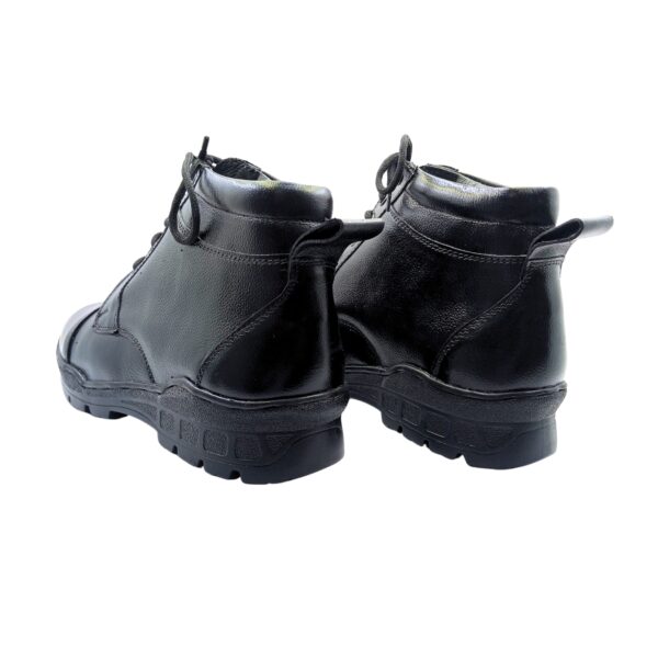 Art.no-PM-23 Genuine Leather Alert PU Sole Black Ankle Boots for ARMY/AIR FORCE/CRPF/NCC - Image 5