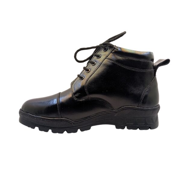 Art.no-PM-23 Genuine Leather Alert PU Sole Black Ankle Boots for ARMY/AIR FORCE/CRPF/NCC - Image 2