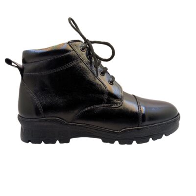Art.no-PM-23 Genuine Leather Alert PU Sole Black Ankle Boots for ARMY/AIR FORCE/CRPF/NCC
