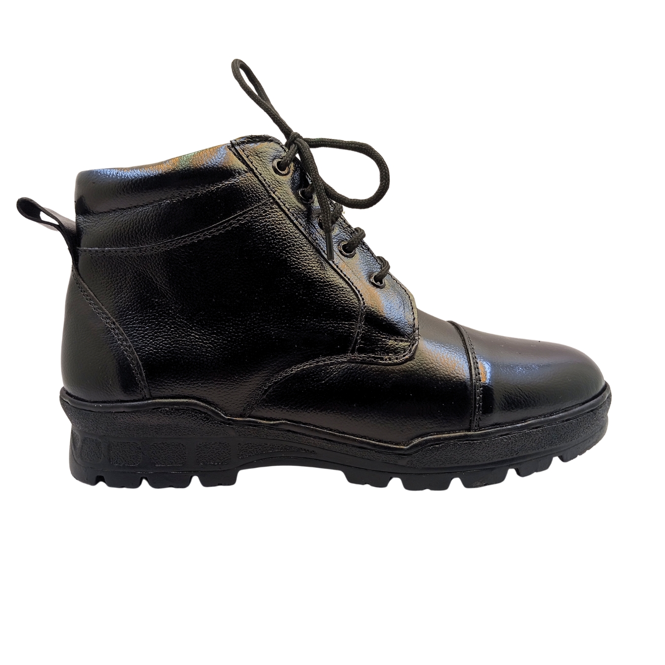 Art.no-PM-23 Genuine Leather Alert PU Sole Black Ankle Boots for ARMY/AIR FORCE/CRPF/NCC