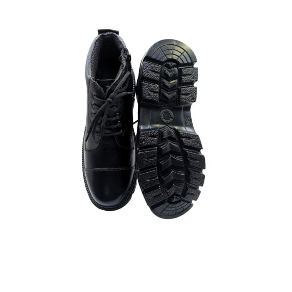 Art.no-PM-05 Genuine Leather Alert Airmix Sole Side Zip Black Ankle Boots for ARMY/AIR FORCE/CRPF/NCC - Image 6