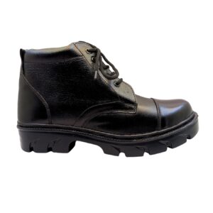 184 Art.no-PM-05 Genuine Leather Alert Airmix Sole Side Zip Black Ankle Boots for ARMY/AIR FORCE/CRPF/NCC