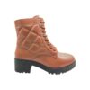 MS 05 Ankle Side Zip & Lace Up High Top Block Heeled Boots