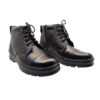 Art.no-PM-05 Genuine Leather Alert PU Sole Side Zip Black Ankle Boots for ARMY/AIR FORCE/CRPF/NCC