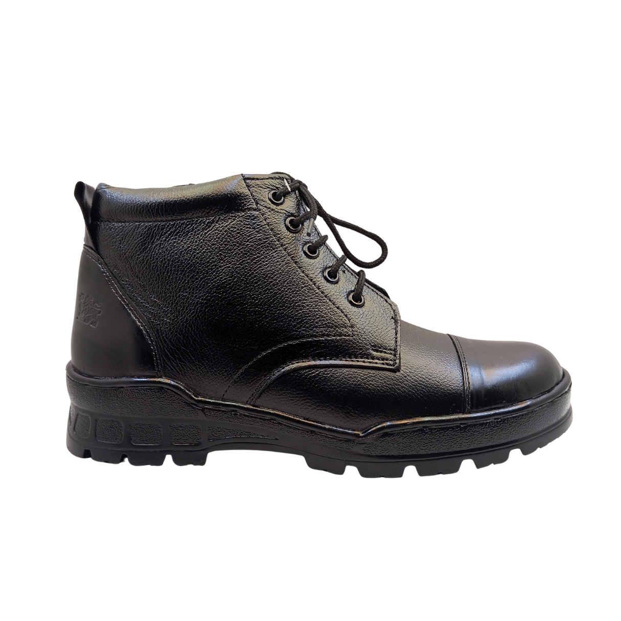 Art.no-PM-05 Genuine Leather Alert PU Sole Side Zip Black Ankle Boots for ARMY/AIR FORCE/CRPF/NCC
