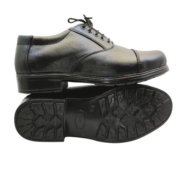 Art.no-PM-55 OX Genuine Leather Alert Air mix Sole OXFORD Black Shoes For Men & Women - Image 6