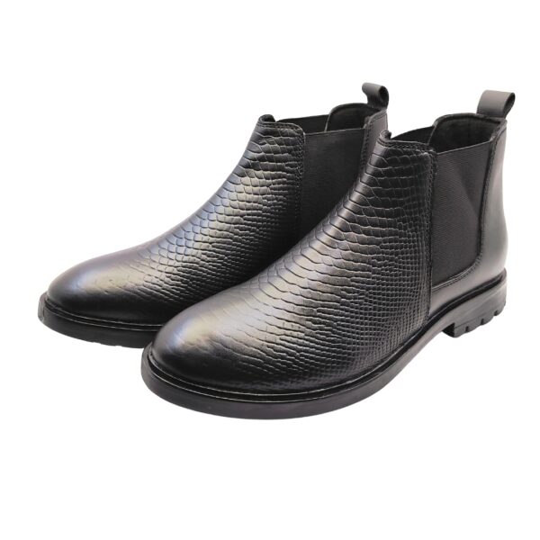 Art.no-DW-555 Genuine Leather Comfortable Trendy Walking Outdoor Slip On Chelsea Boots For Men - Image 3