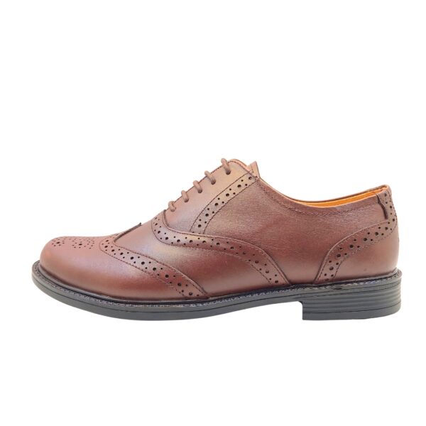Art.no-RX-100 Premium CRUST Genuine Leather TPR SOLE Brogue High Quality shoe Brown - Image 2