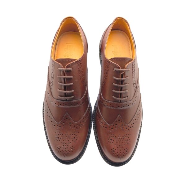 Art.no-RX-100 Premium CRUST Genuine Leather TPR SOLE Brogue High Quality shoe Brown - Image 4