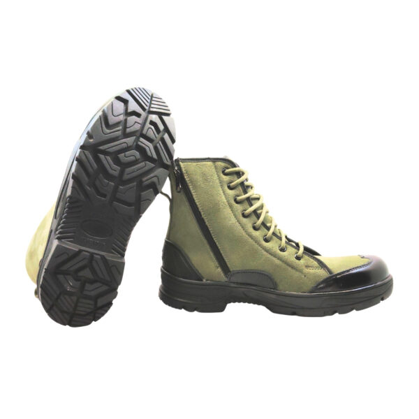Art.no-MJ 629-Genuine SUEDE Leather Rubber Sole Side Zip Anti Skid Jungle Boots For ARMY/BSF/CRPF - Image 6