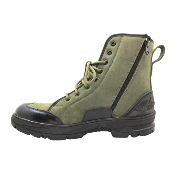 Art.no-MJ 629-Genuine SUEDE Leather Rubber Sole Side Zip Anti Skid Jungle Boots For ARMY/BSF/CRPF - Image 2