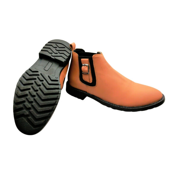 Art.no-DW-555 Genuine Leather Comfortable Trendy Walking Outdoor Slip On Chelsea Boots For Men - Image 4