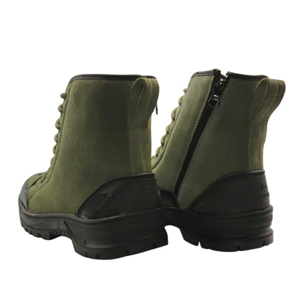 tooshani products (5) TI-1.0 Olive Genuine SUEDE Leather T.P.R Sole Side Zip Anti Skid Jungle Boots For ARMY/BSF/CRPF