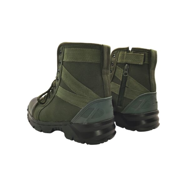 tooshani products (6) TI-Olive Jungle boot Leather Toe Side Zip Light Weight PU Sole